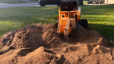 Stump grinding service